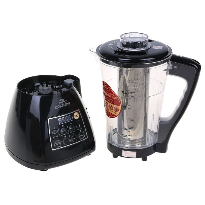 Блендер "Добрыня" DO-1403, 1.7 л, 1200 Вт, 5 режимов, черный