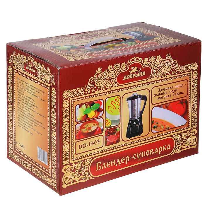 Блендер "Добрыня" DO-1403, 1.7 л, 1200 Вт, 5 режимов, черный