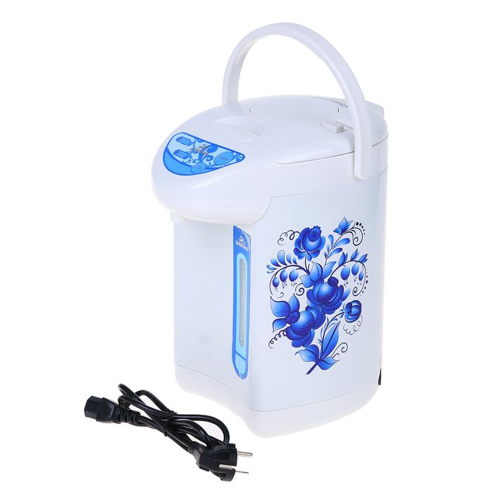 Чайник-термос электрический "Добрыня" DO-484, 4.2 л, "гжель"