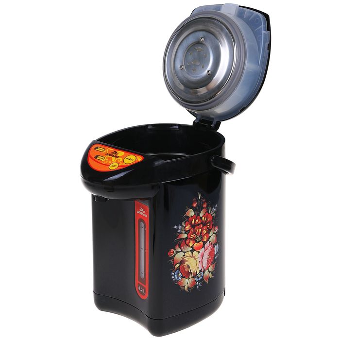 Чайник-термос электрический "Добрыня" DO-487, 4.2 л, "хохлома"