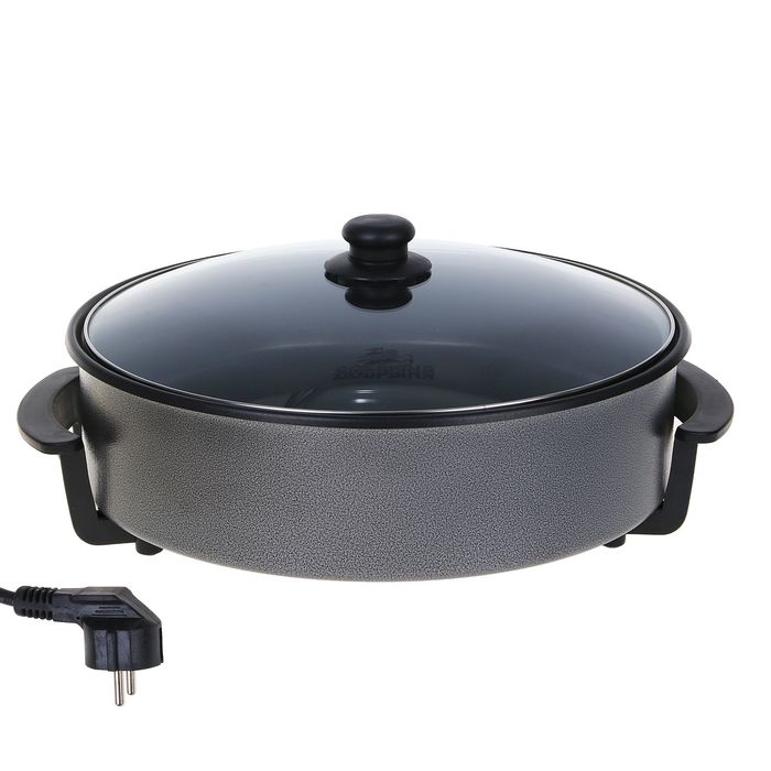 Сковорода электрическая "Добрыня" DO-1603, d=42 см, 9 см, 1800 Вт, до 240"