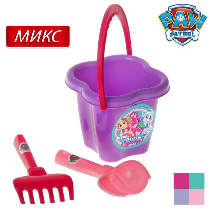 Щенячий патруль. Набор для игры с песком "Супер!", 3 предмета, цвет МИКС