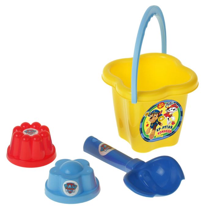 Щенячий патруль. Набор для игры с песком "Крутая команда", 4 предмета, цвет МИКС