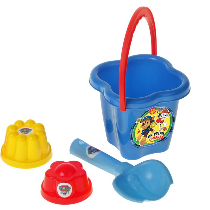 Щенячий патруль. Набор для игры с песком "Крутая команда", 4 предмета, цвет МИКС