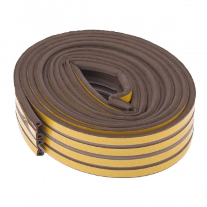 Уплотнитель "СИБРТЕХ", профиль P, в катушке 24 м, коричневый