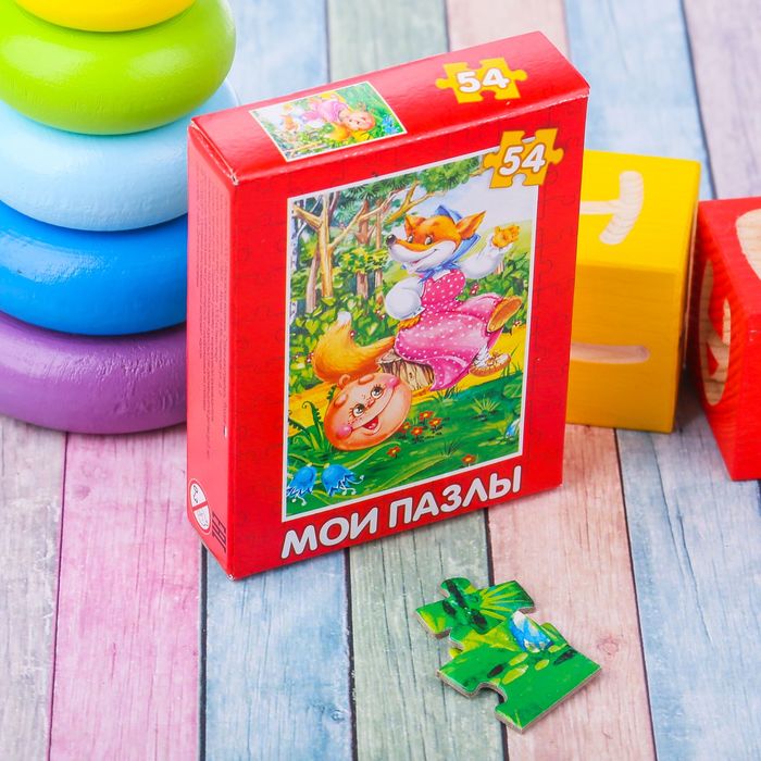 Пазл детский "Сказки колобок", 54 элемента
