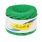 Пряжа трикотажная широкая 50м/160гр, ширина нити 7-9 мм (зелёный) - Фото 4