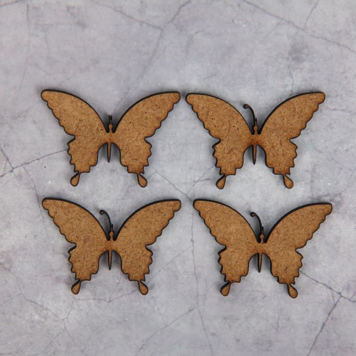 Декоративный элемент для творчества "Бабочка-2" набор 4 шт, 4х3,5 см ДЕК-264)