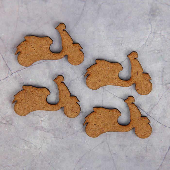 Декоративный элемент для творчества "Скутер" набор 4 шт, 3х4 см (ДЕК-325)