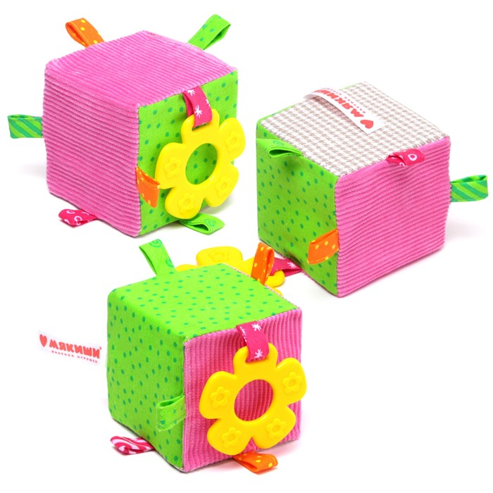 Развивающая мягкая игрушка "Кубик", МИКС