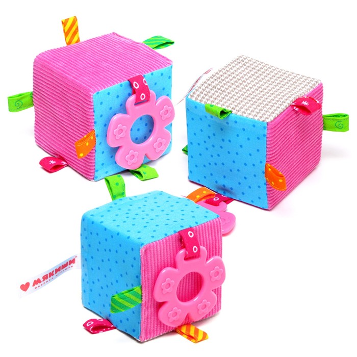 Развивающая мягкая игрушка "Кубик", МИКС