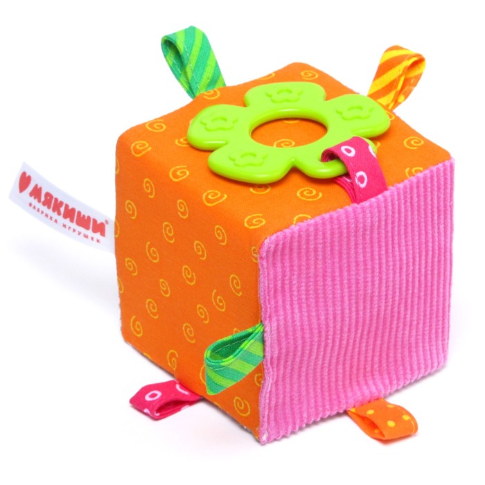 Развивающая мягкая игрушка "Кубик", МИКС