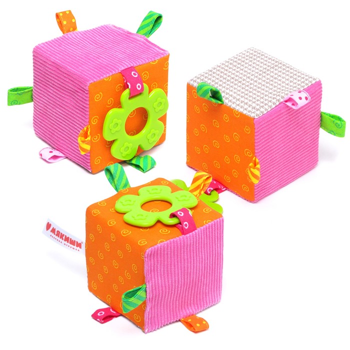 Развивающая мягкая игрушка "Кубик", МИКС