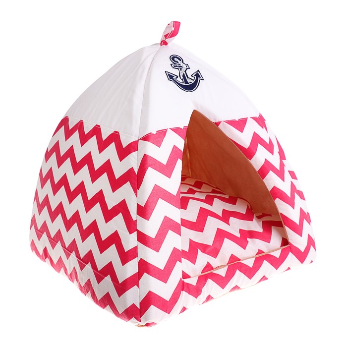 Домик-вигвам "Морской", 35 х  35 х 32 см, бязь, микс цветов
