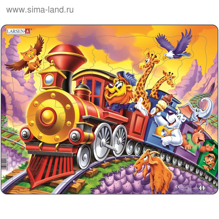 

Пазл "Поезд с цирком", 30 деталей (US14)