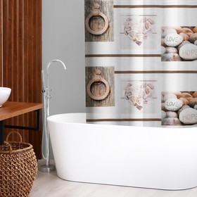 Штора для ванной комнаты Доляна «Гармония», 180×180 см, EVA