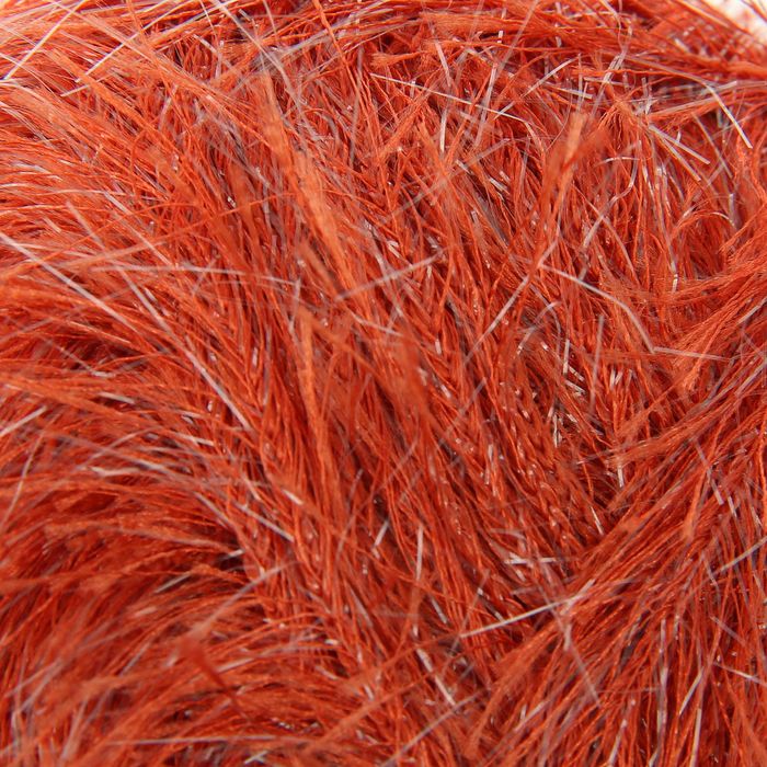 Пряжа "Травка с метанитом" 90% полиэстер, 10% метанит 115м/100гр (ML87 терракот)