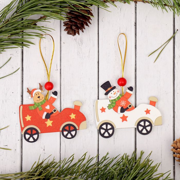 Подвеска новогодняя "Гонки", МИКС