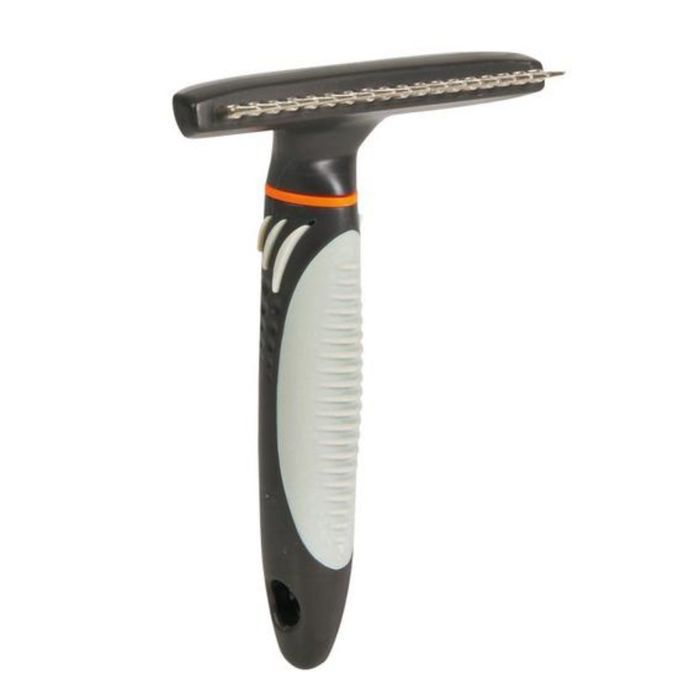 Расческа-грабли Trixie с крутящимся коротким зубом, 10х15см., ручка пластик.