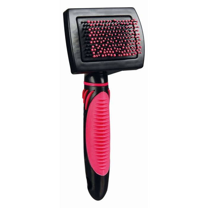 Щетка Trixie мягкая для кошек с пластиковой щетиной, 7 х 16 см