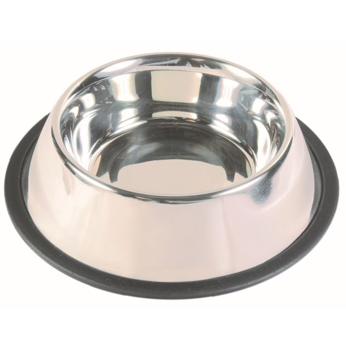 Миска Trixie, металлическая, с резинкой Ф 17 см, 0,9 л.