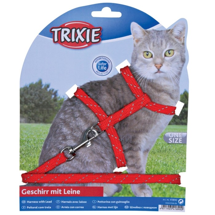 Шлейка Trixie с отражателем, 30 см/10 мм.