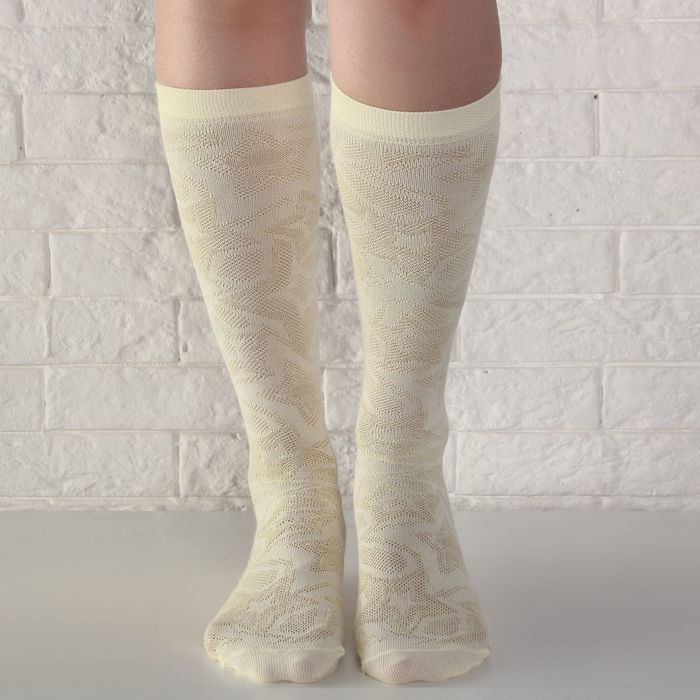 Гольфы детские ажур "Звездочки" 18-20 см, 4-6 лет, 80% хл.,17% п/э, 3% эл.