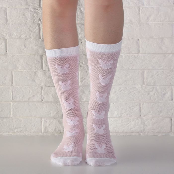 Гольфы детские ажур "Заяц" 18-20 см, 4-6 лет, 80% хл.,17% п/э, 3% эл.