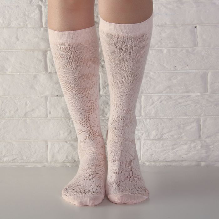 Гольфы детские ажур "Птицы" 20-22 см, 7-9 лет, 80% хл.,17% п/э, 3% эл.