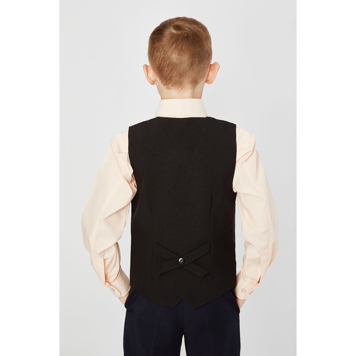 Жилет для мальчика, рост 128 см, цвет чёрный 15-201-1