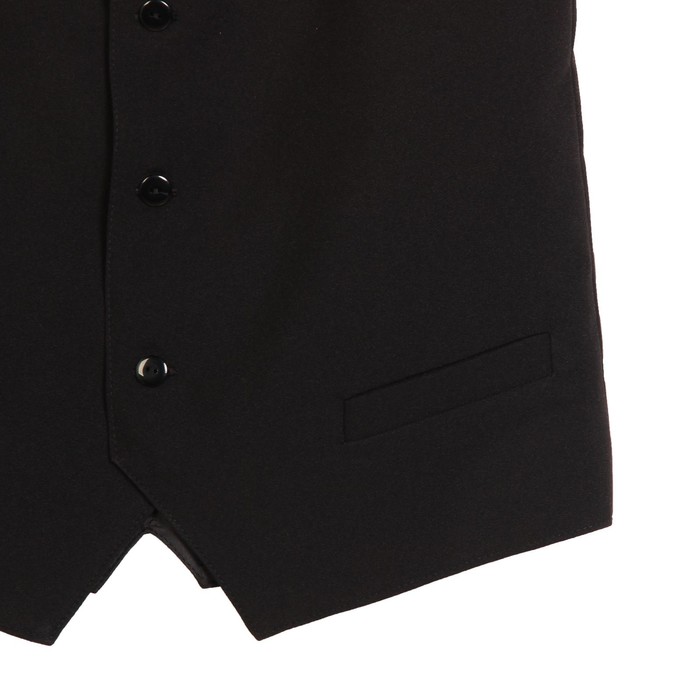 Жилет для мальчика, рост 128 см, цвет чёрный 15-201-1