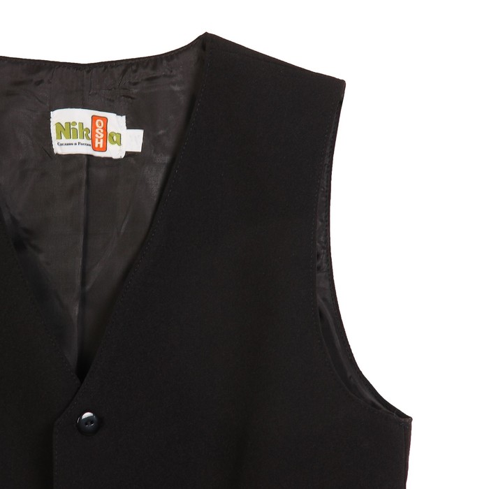 Жилет для мальчика, рост 146 см, цвет чёрный 15-201-1