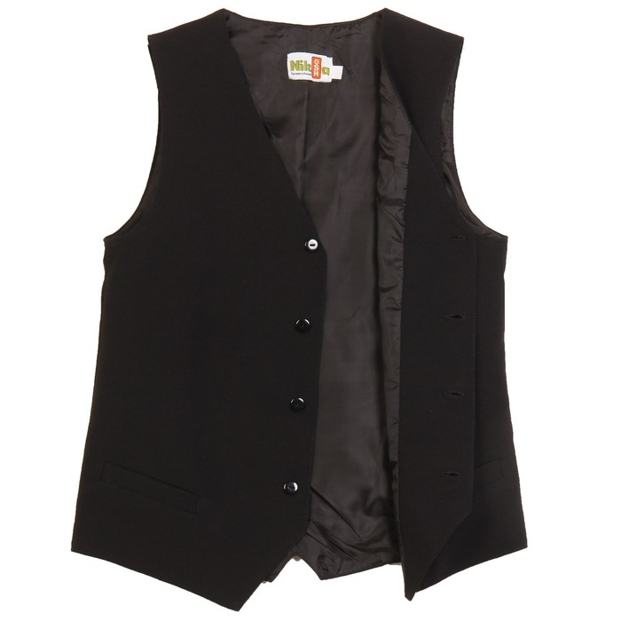 Жилет для мальчика, рост 146 см, цвет чёрный 15-201-1