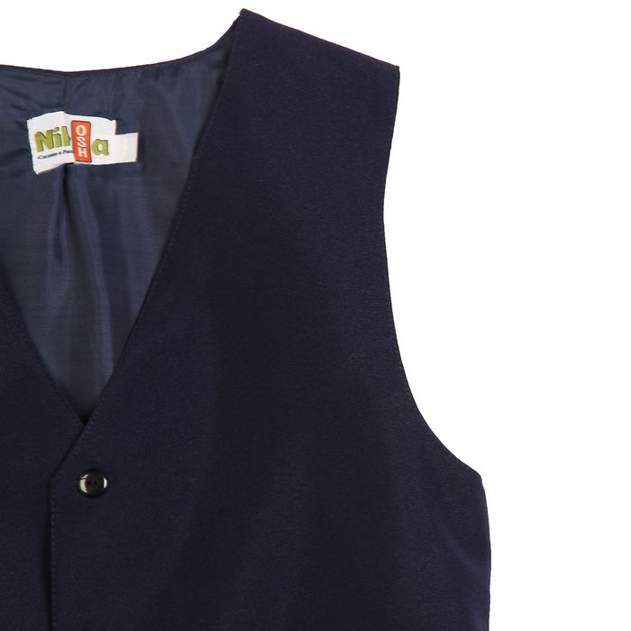 Жилет для мальчика, рост 146 см,цвет тёмно-синий 15-201-1