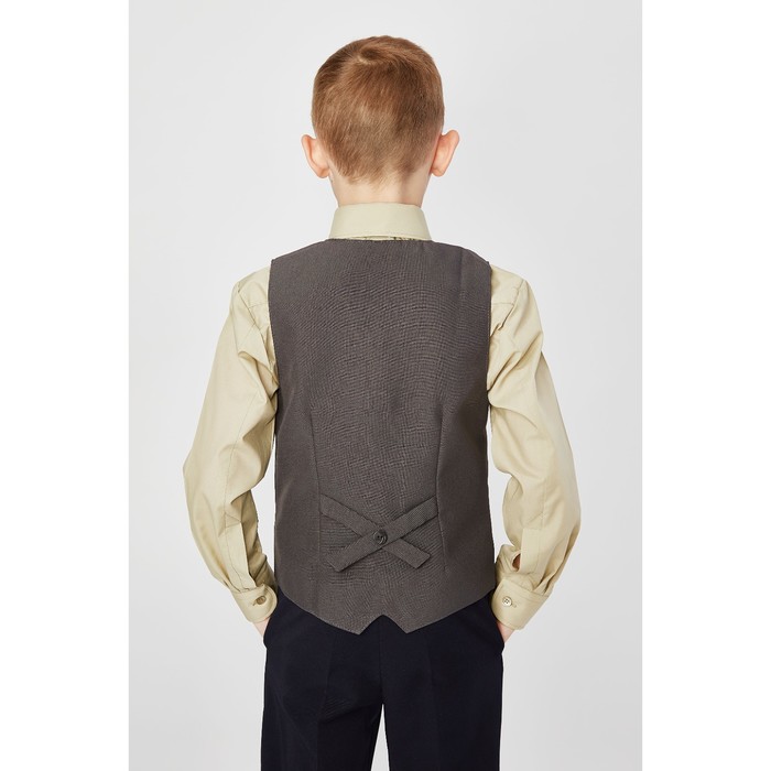 Жилет для мальчика, рост 128 см, цвет тёмно-серый 15-201-1