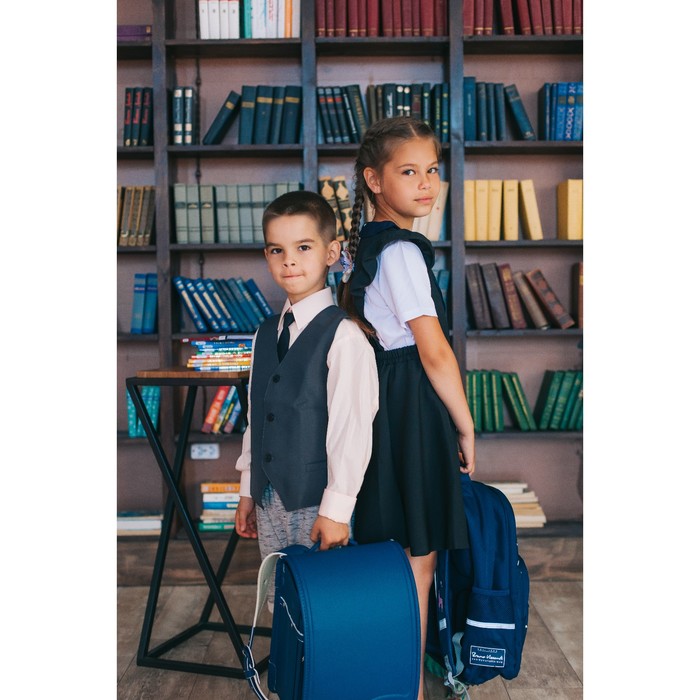 Жилет для мальчика, рост 164 см, цвет тёмно-серый 15-201-1