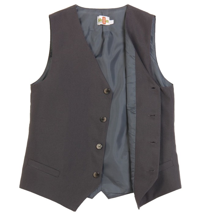 Жилет для мальчика, рост 164 см, цвет тёмно-серый 15-201-1