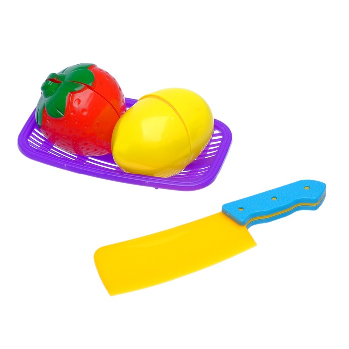 Набор продуктов для нарезки "Овощи и фрукты", на липучках, МИКС