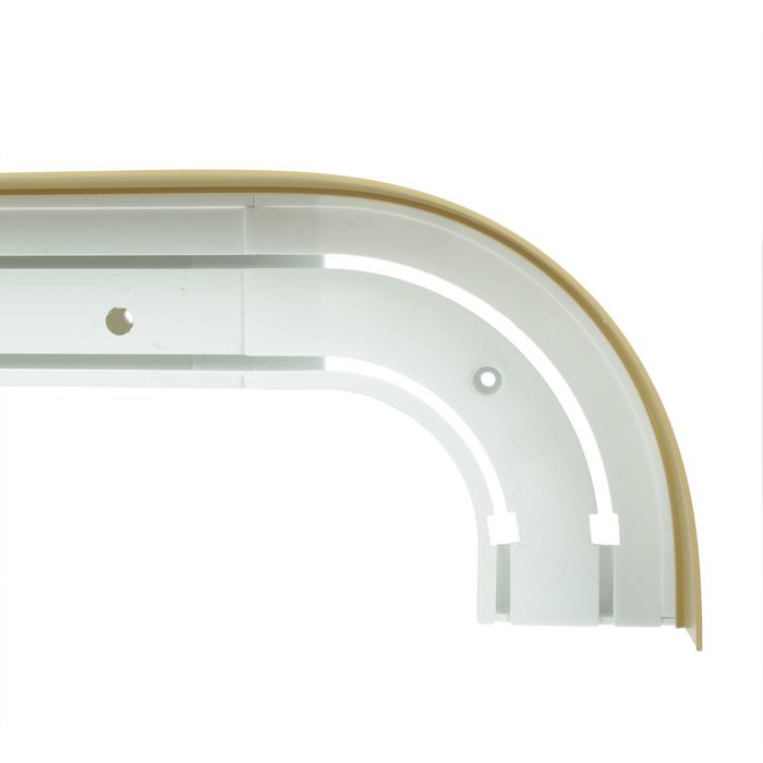 Карниз двухрядный 250 см, с декоративной планкой "Оптима стандарт", цвет светлый дуб