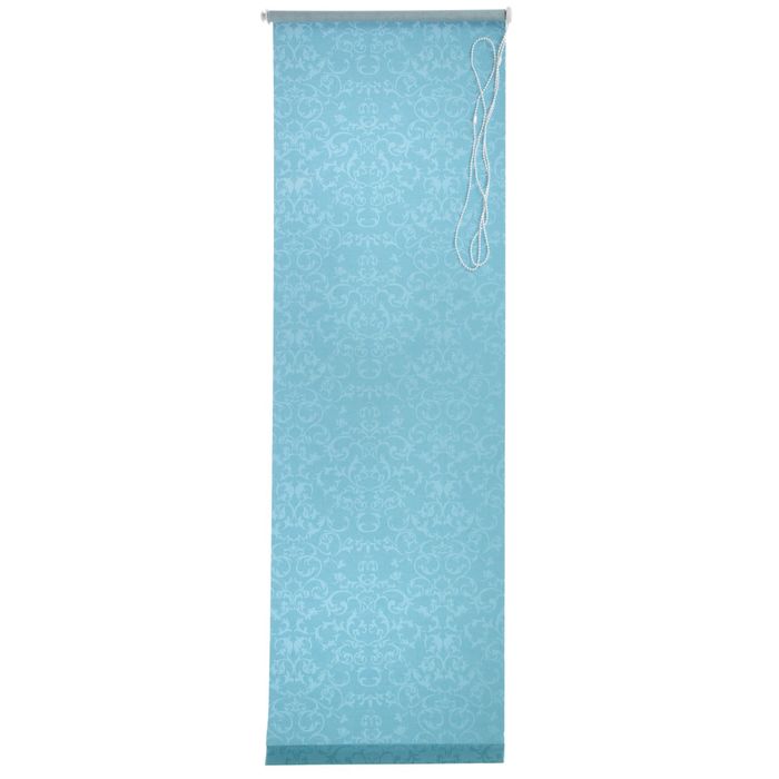 Штора рулонная 100х175 см, "Дельфы", цвет аквамарин