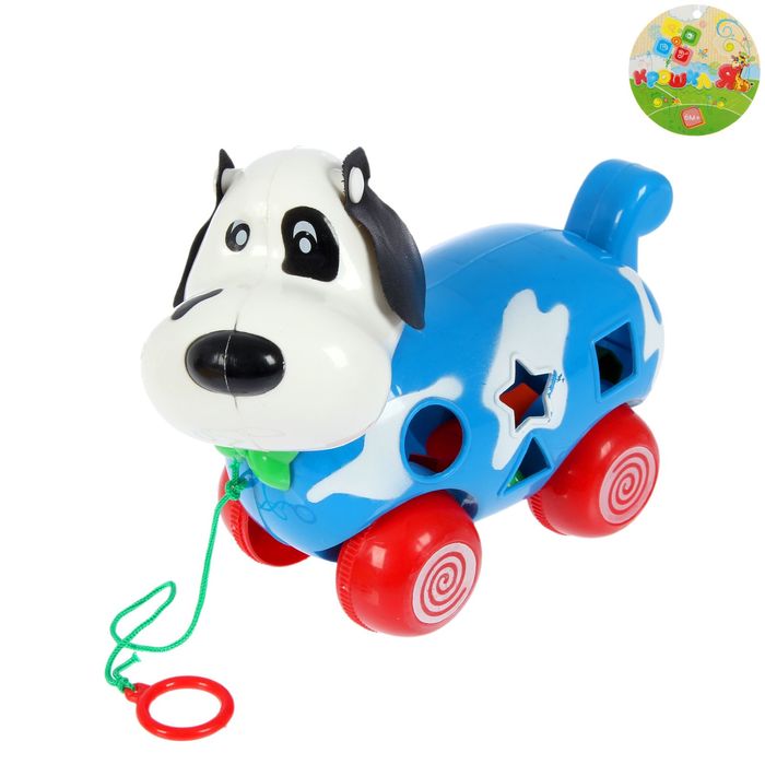 Каталка на верёвке «Животные» с сортером, МИКС