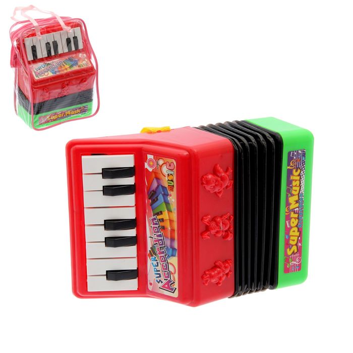 Музыкальная игрушка гармонь «Звери», световые и звуковые эффекты, МИКС