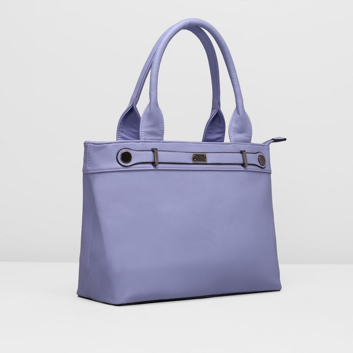 Сумка женская на молнии, 1 отдел с перегородкой, наружный карман, цвет сиреневый