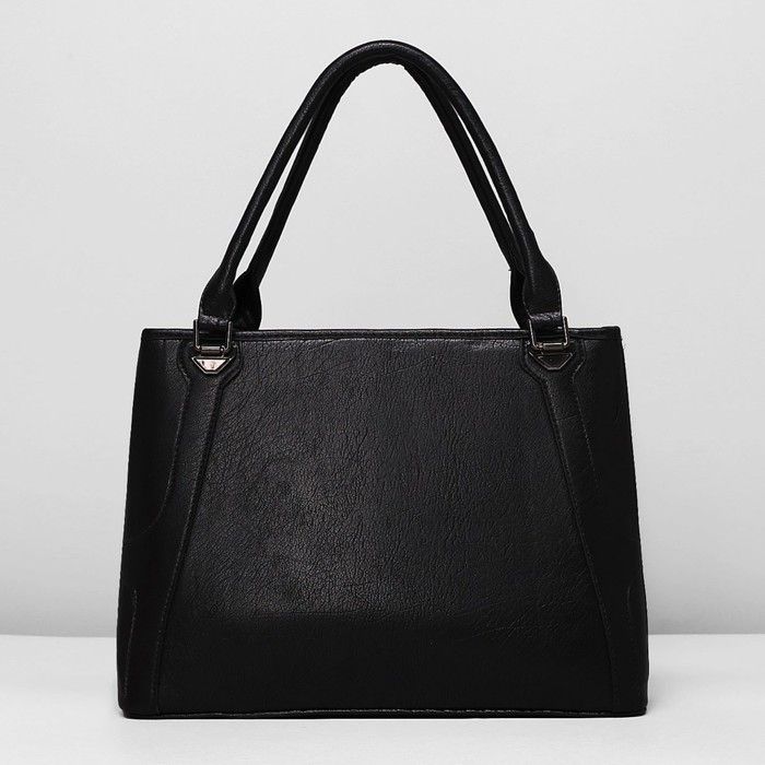 Сумка женская на молнии, 1 отдел, наружный карман, цвет чёрный