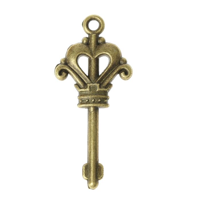 Декор металл для творчества "Ключ от любви" под латунь (G0122) 3х1,6 см