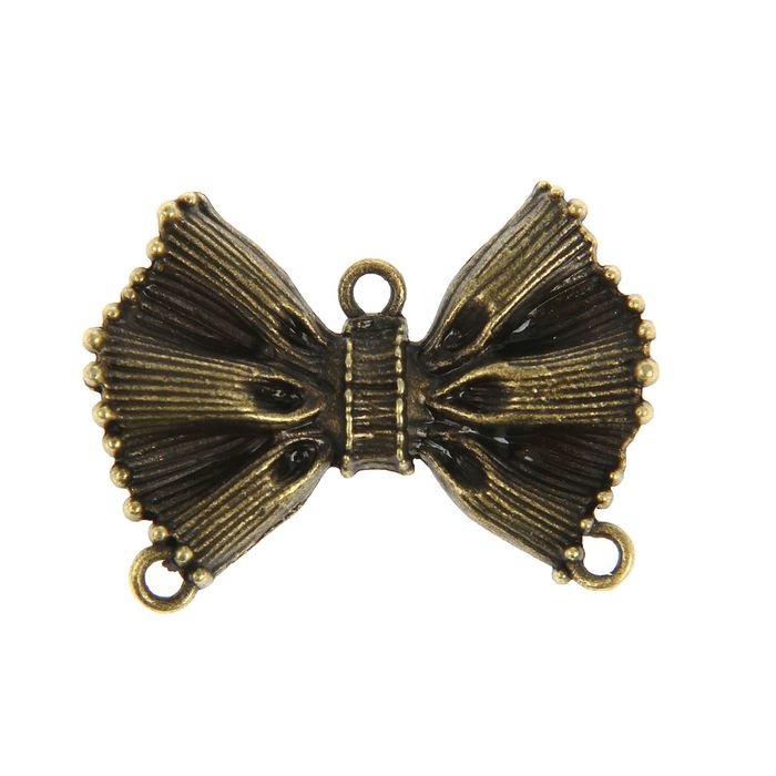 Декор металл для творчества "Бант" под латунь (E4246) 2,5х3,5 см