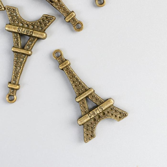 Декор металл для творчества "Эйфелева башня" под латунь (G0225） 2,6х1,7 см