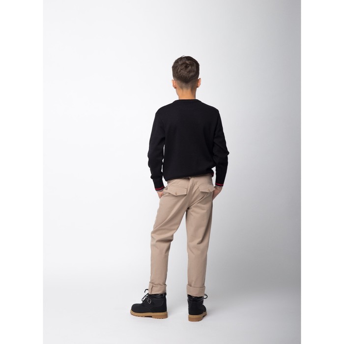 Брюки для мальчика, рост 140 см, цвет бежевый