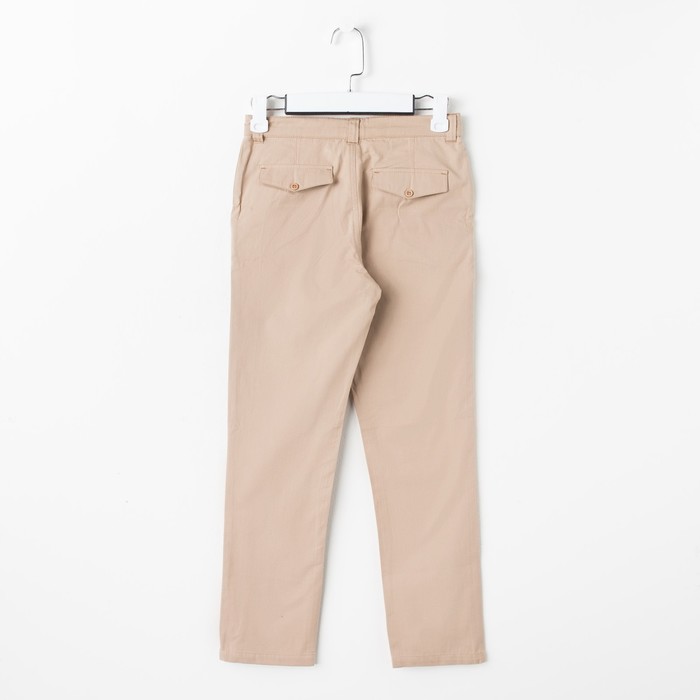 Брюки для мальчика, рост 140 см, цвет бежевый