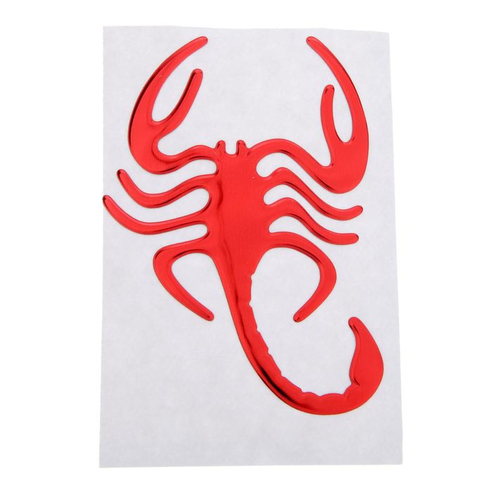 Наклейка декоративная на автомобиль DA-303-01 "Скорпион", красный